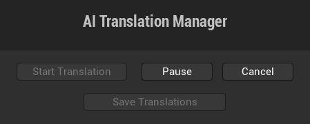 Pause and cancel translation controls