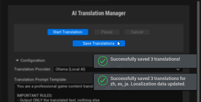 Save translations to archive files