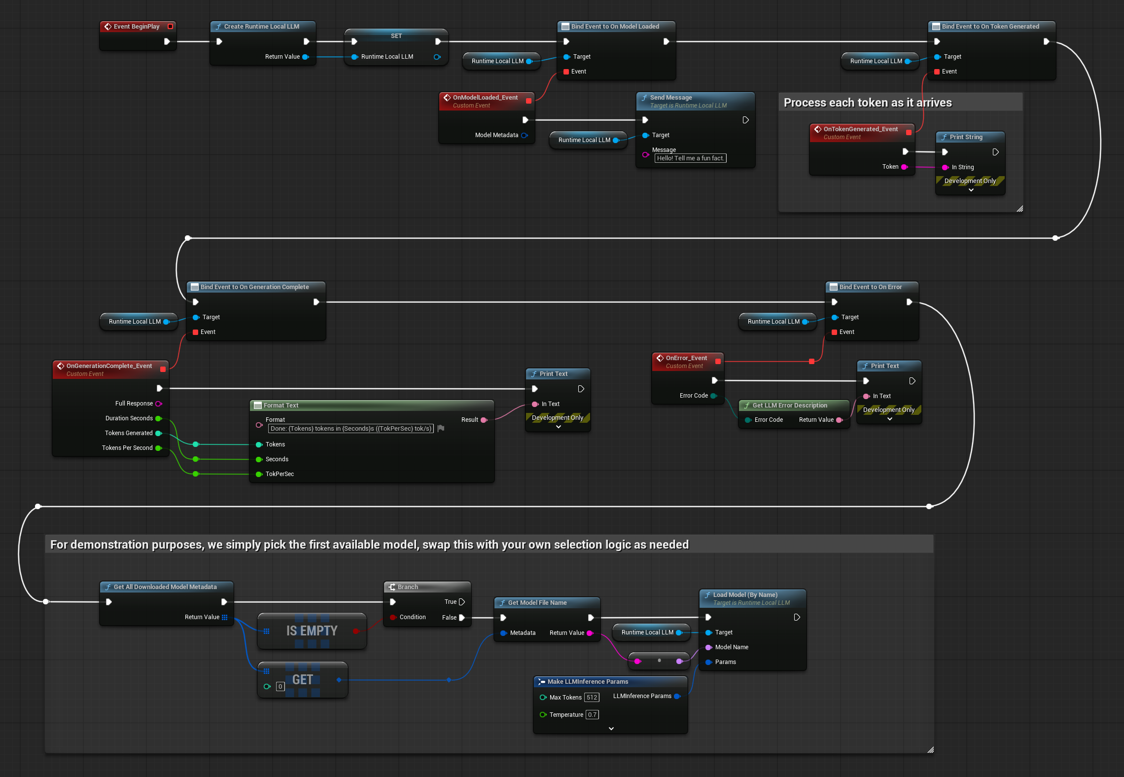 Simple chat blueprint example