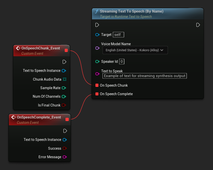 Streaming Text to Speech by Name